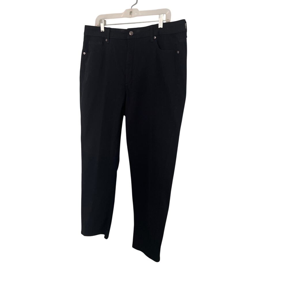 NWT Berkeley Jensen Women Black High Rise Slim Straight Denim Size 18.